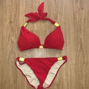 Victoria Secrets Red, Gold hardware Bikini